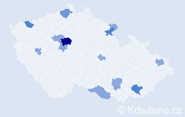 Příjmení: 'Hlušek', počet výskytů 37 v celé ČR
