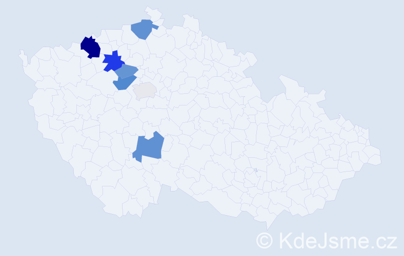 Příjmení: 'Slášek', počet výskytů 16 v celé ČR