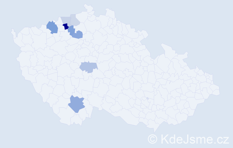 Příjmení: 'Kochlöffel', počet výskytů 14 v celé ČR