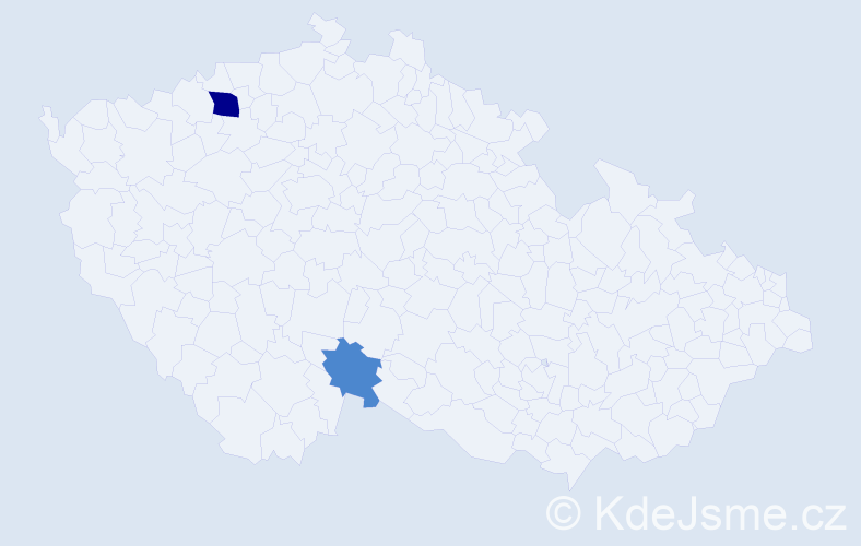 Příjmení: 'Melchart', počet výskytů 4 v celé ČR
