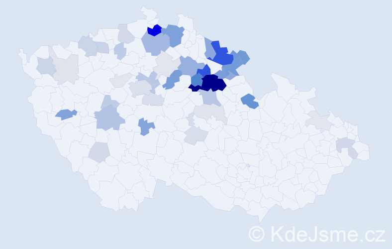 Příjmení: 'Kutík', počet výskytů 149 v celé ČR