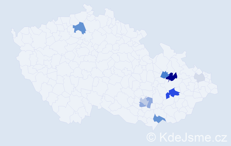 Příjmení: 'Špittová', počet výskytů 15 v celé ČR