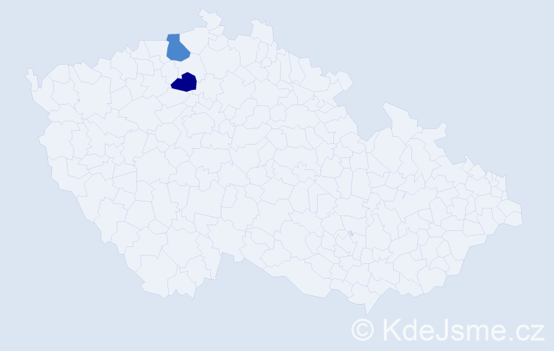 Příjmení: 'Bačkády', počet výskytů 4 v celé ČR