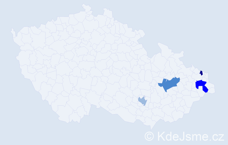 Příjmení: 'Repecká', počet výskytů 10 v celé ČR