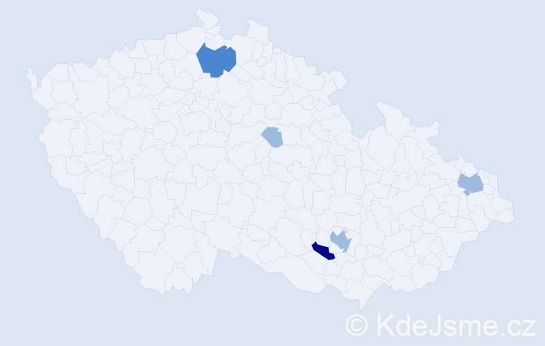 Příjmení: 'Verbová', počet výskytů 9 v celé ČR