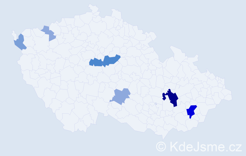 Příjmení: 'Fagošová', počet výskytů 23 v celé ČR