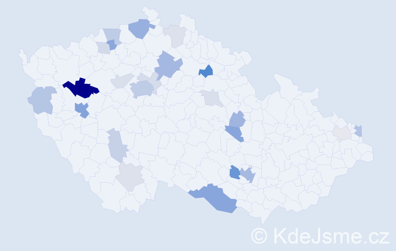 Příjmení: 'Lam', počet výskytů 65 v celé ČR