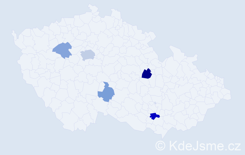 Příjmení: 'Schmídová', počet výskytů 11 v celé ČR