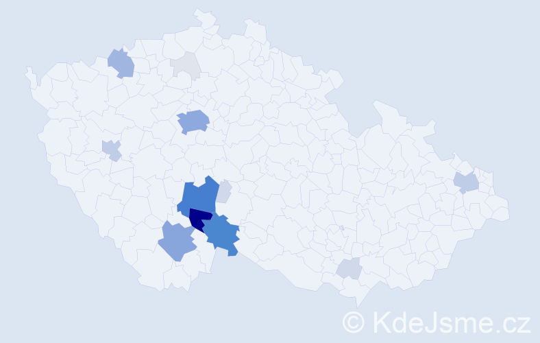 Příjmení: 'Drs', počet výskytů 91 v celé ČR