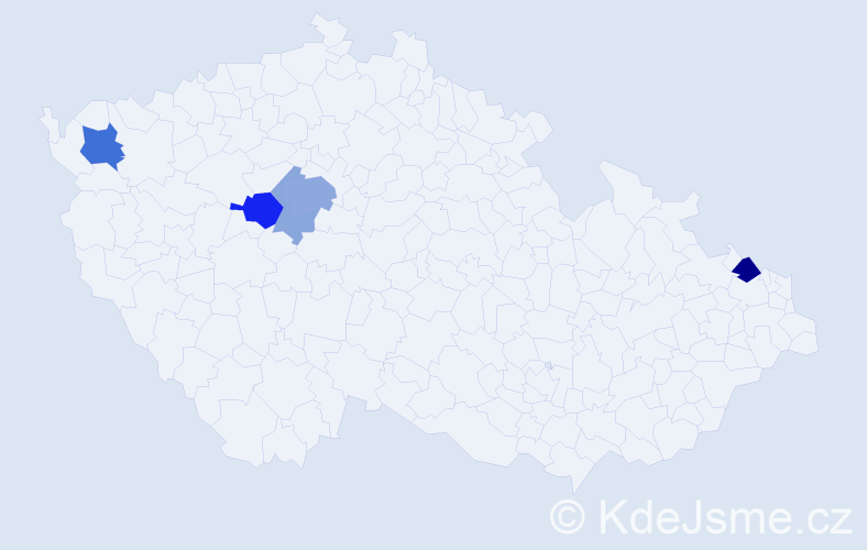 Příjmení: 'Krechterová', počet výskytů 14 v celé ČR