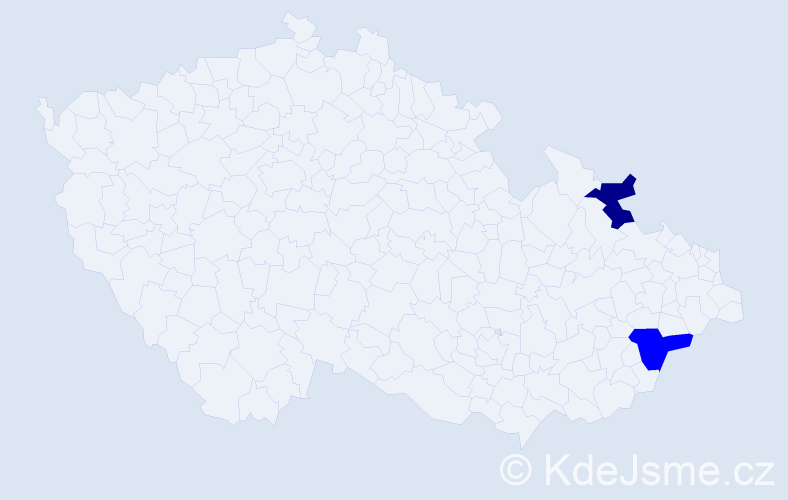 Příjmení: 'Helienek', počet výskytů 9 v celé ČR
