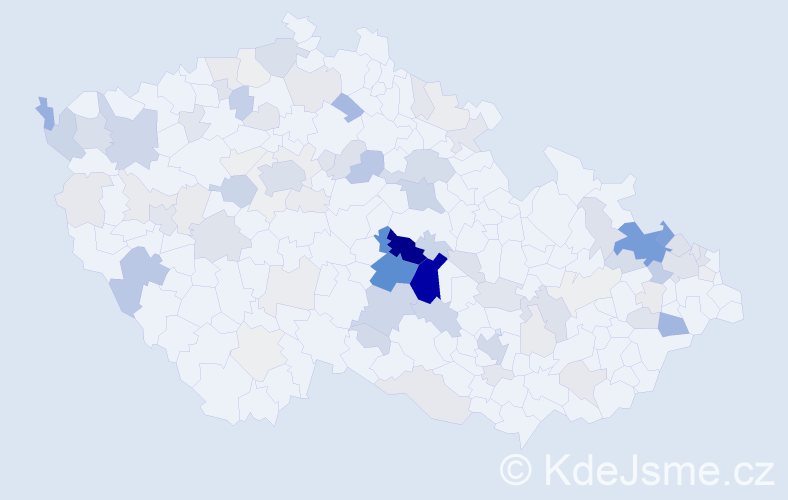 Příjmení: 'Křesťanová', počet výskytů 351 v celé ČR