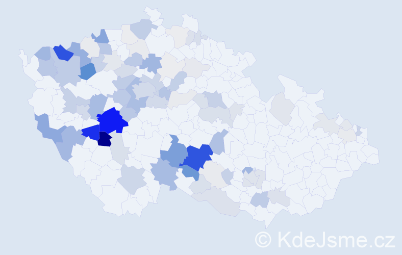 Příjmení: 'Fous', počet výskytů 383 v celé ČR