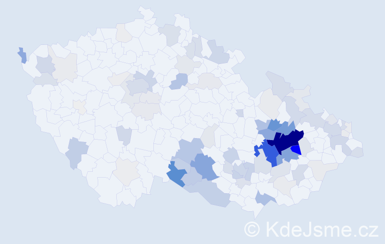 Příjmení: 'Vláčilová', počet výskytů 359 v celé ČR