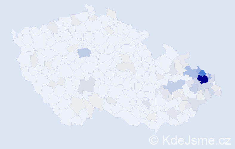 Příjmení: 'Návratová', počet výskytů 468 v celé ČR