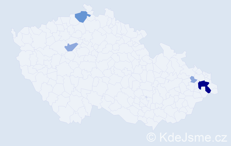 Příjmení: 'Kašinský', počet výskytů 13 v celé ČR