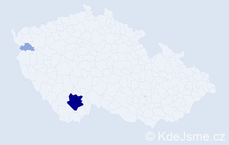 Příjmení: 'Spitzenbergerová', počet výskytů 7 v celé ČR