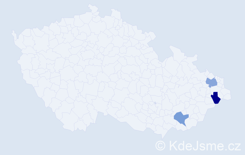 Příjmení: 'Zavadinková', počet výskytů 4 v celé ČR