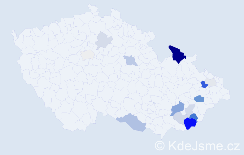 Příjmení: 'Graja', počet výskytů 36 v celé ČR
