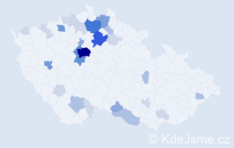 Příjmení: 'Kabrnová', počet výskytů 78 v celé ČR
