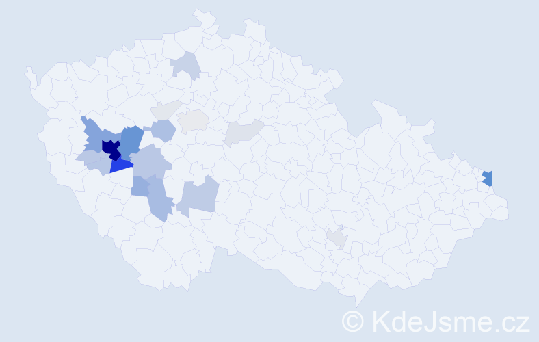 Příjmení: 'Nolčová', počet výskytů 104 v celé ČR