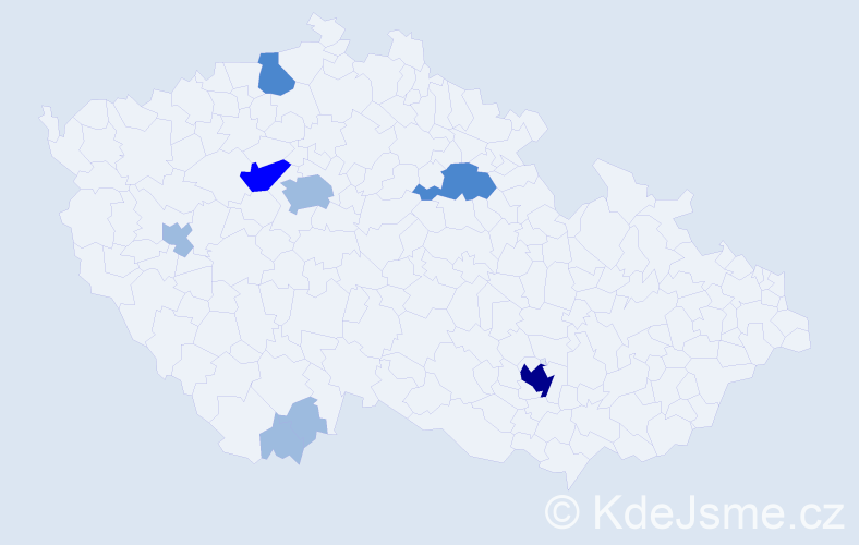 Příjmení: 'Mayrhofer', počet výskytů 15 v celé ČR