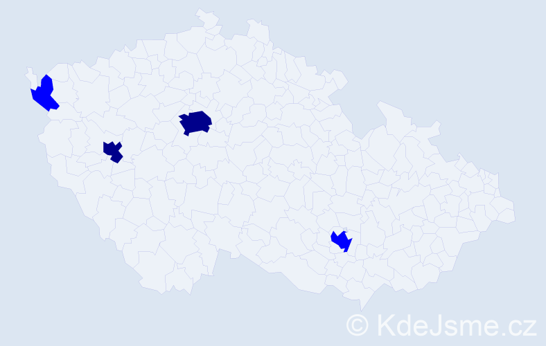 Příjmení: 'Degťar', počet výskytů 6 v celé ČR