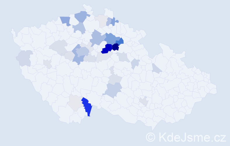 Příjmení: 'Libánská', počet výskytů 116 v celé ČR