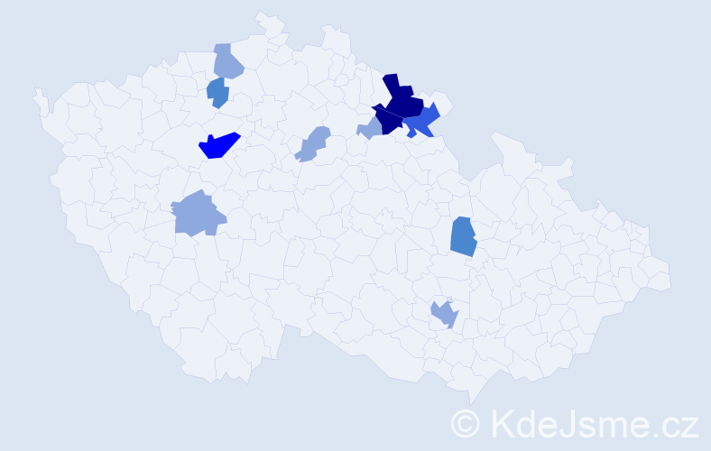Příjmení: 'Rajsnerová', počet výskytů 26 v celé ČR