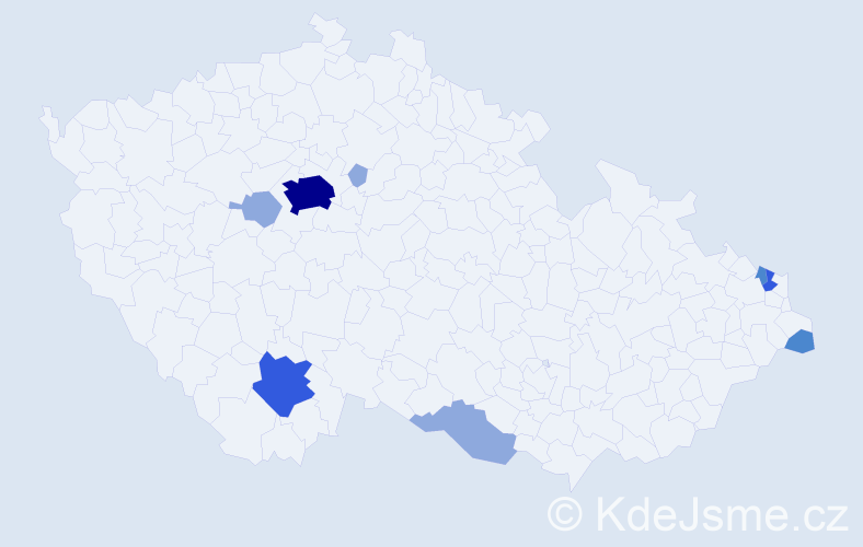 Příjmení: 'Škulec', počet výskytů 18 v celé ČR