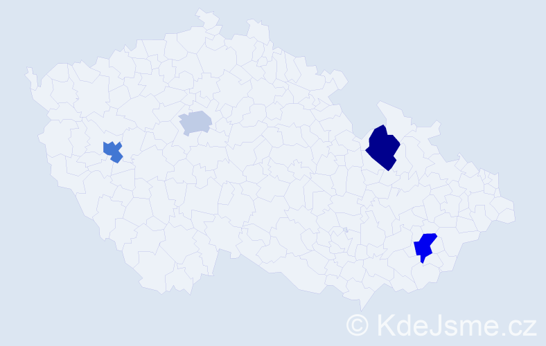 Příjmení: 'Croitoru', počet výskytů 4 v celé ČR
