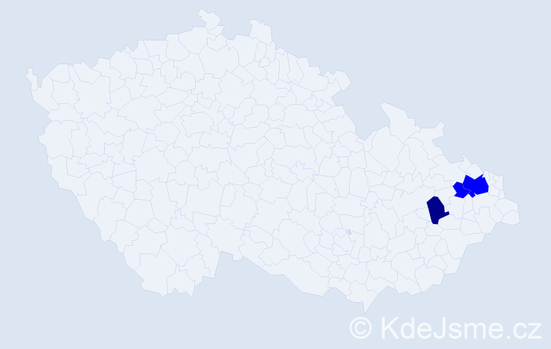 Příjmení: 'Vaughn', počet výskytů 4 v celé ČR