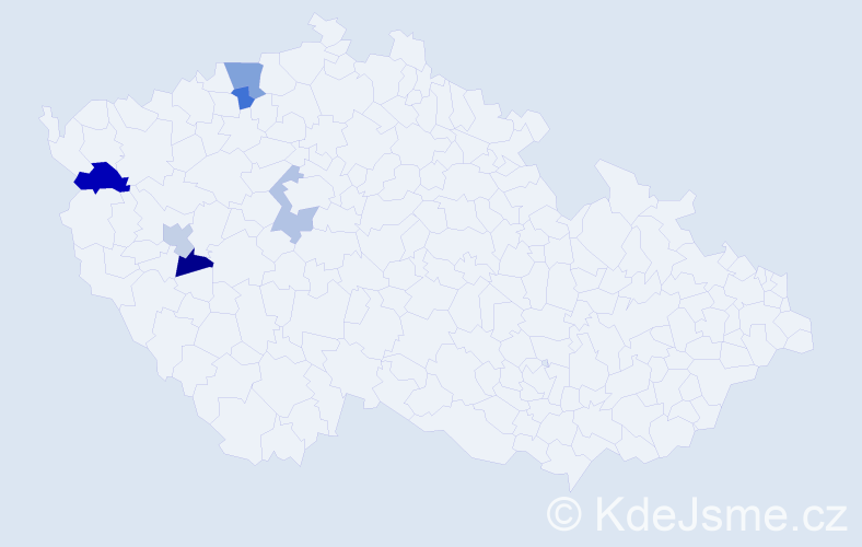 Příjmení: 'Krupnová', počet výskytů 8 v celé ČR