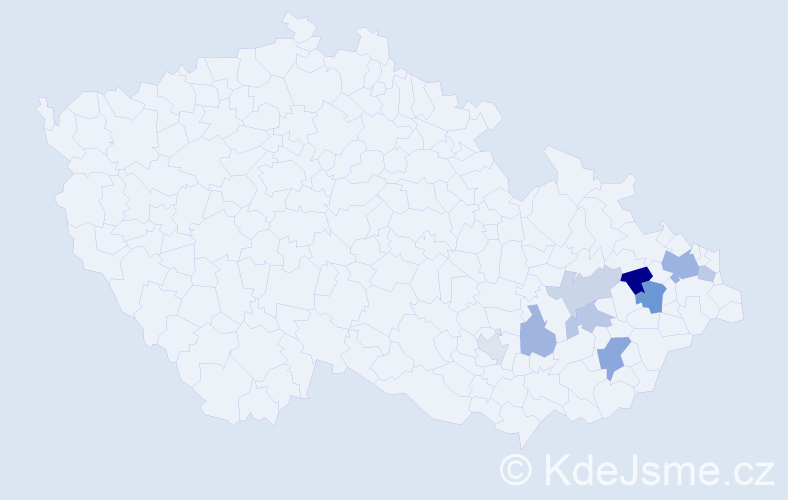 Příjmení: 'Floryková', počet výskytů 15 v celé ČR