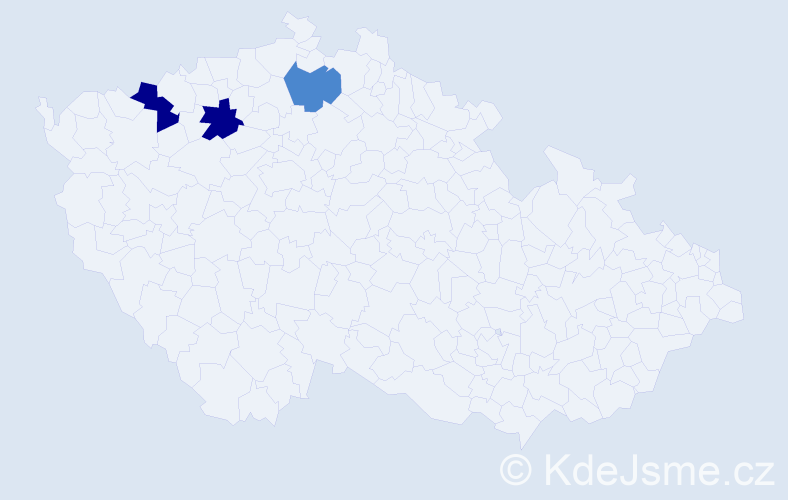 Příjmení: 'Hádeková', počet výskytů 7 v celé ČR