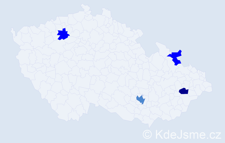 Příjmení: 'Baruch', počet výskytů 8 v celé ČR