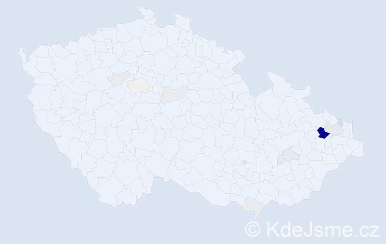 Příjmení: 'Bugyiová', počet výskytů 48 v celé ČR