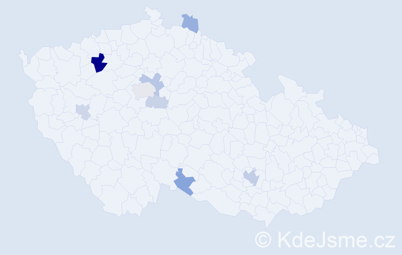Příjmení: 'Distlová', počet výskytů 21 v celé ČR