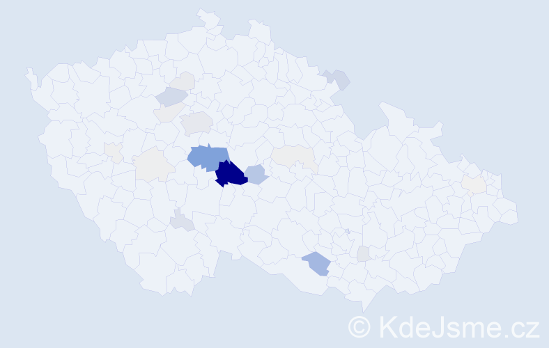 Příjmení: 'Toula', počet výskytů 121 v celé ČR