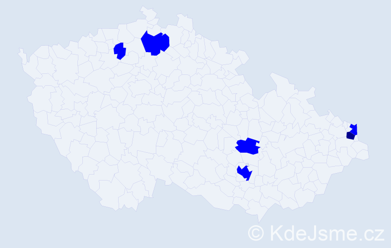 Příjmení: 'Messerschmidt', počet výskytů 7 v celé ČR