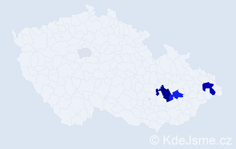 Příjmení: 'Goeblová', počet výskytů 9 v celé ČR