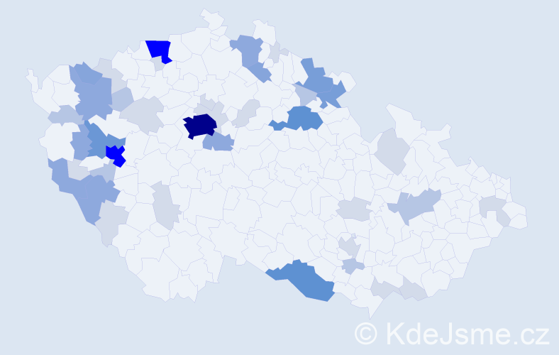 Příjmení: 'Holzknecht', počet výskytů 127 v celé ČR