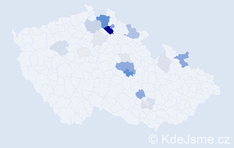 Příjmení: 'Kobosilová', počet výskytů 55 v celé ČR