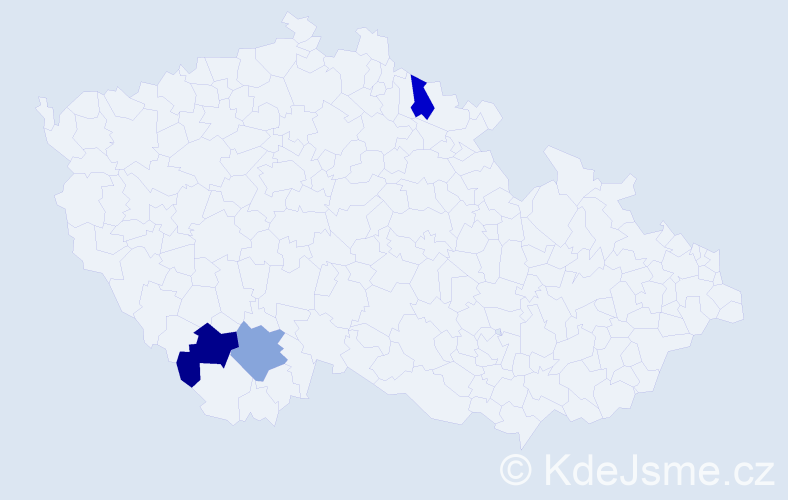 Příjmení: 'Malčák', počet výskytů 10 v celé ČR