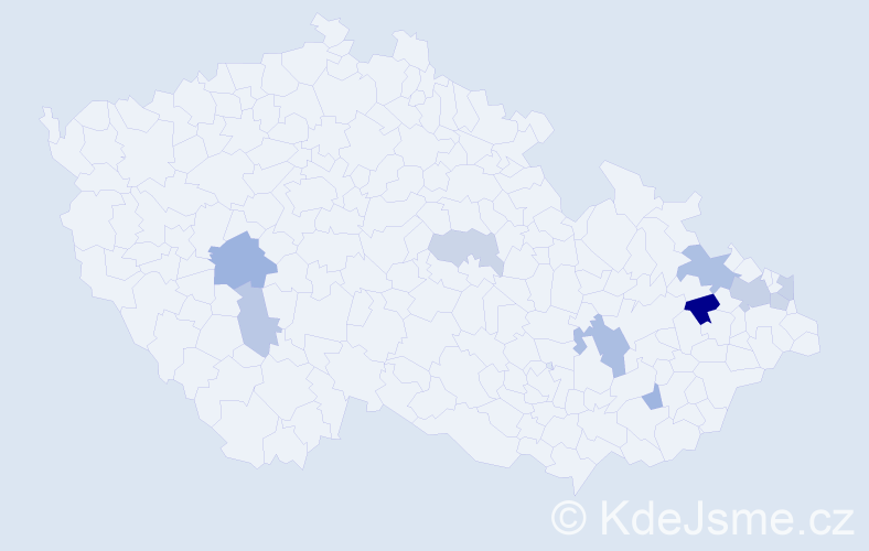 Příjmení: 'Tračová', počet výskytů 17 v celé ČR