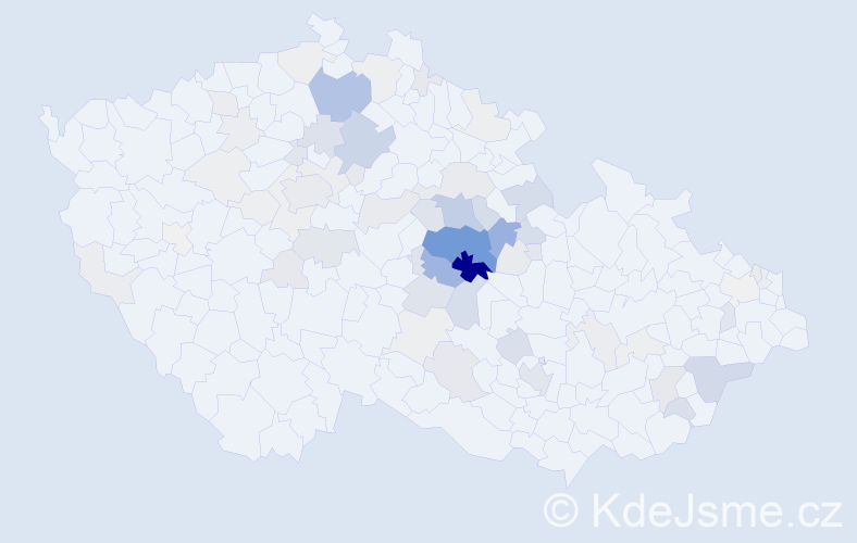 Příjmení: 'Dalecký', počet výskytů 292 v celé ČR