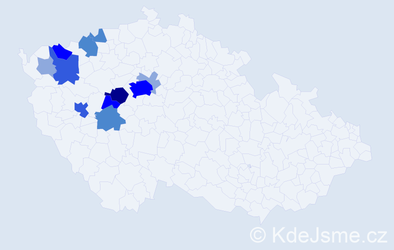 Příjmení: 'Meruna', počet výskytů 31 v celé ČR