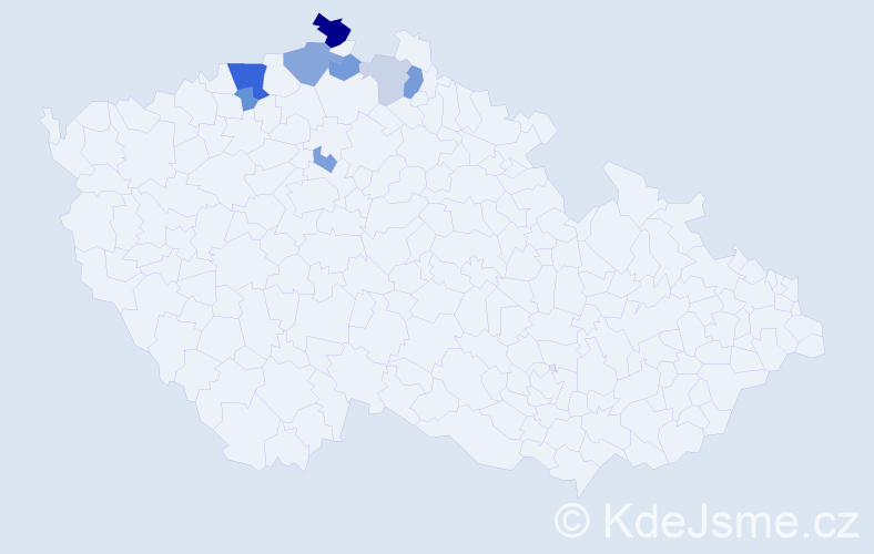 Příjmení: 'Faflák', počet výskytů 18 v celé ČR