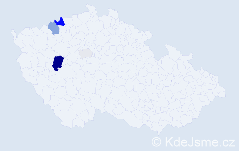 Příjmení: 'Kindigerová', počet výskytů 7 v celé ČR