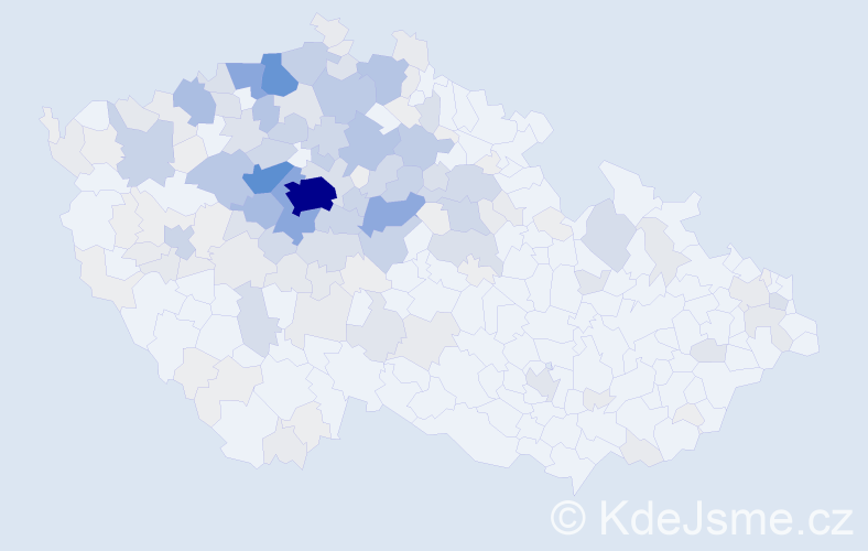 Příjmení: 'Doušová', počet výskytů 772 v celé ČR